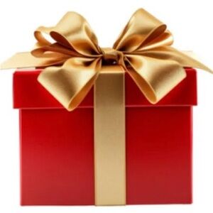 Red Gift Box with Gold Ribbon